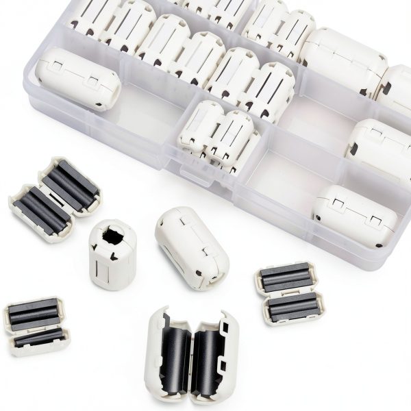 Keadic 28Pcs Clip-on Ferrite Ring Core Set for USB Audio Video Cables-6