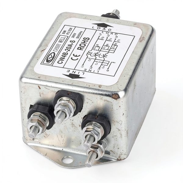EMI Filter uxcell CW4B-20A-S 380V 20A 6‑Pin Metal 3‑Phase Suppressor-0