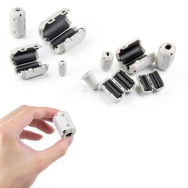 Keadic 28Pcs Clip-on Ferrite Ring Core Set for USB Audio Video Cables-2
