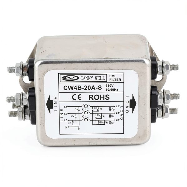 EMI Filter uxcell CW4B-20A-S 380V 20A 6‑Pin Metal 3‑Phase Suppressor-2