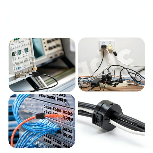 Keadic 28Pcs Clip-on Ferrite Ring Core Set for USB Audio Video Cables-4