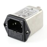 Uxcell AC Power Line EMI Filter CW2A-10A-T Silver Tone 10A 115/250V-0