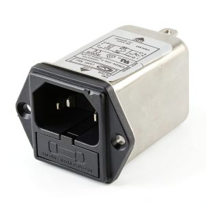 Uxcell AC Power Line EMI Filter CW2A-10A-T Silver Tone 10A 115/250V-0