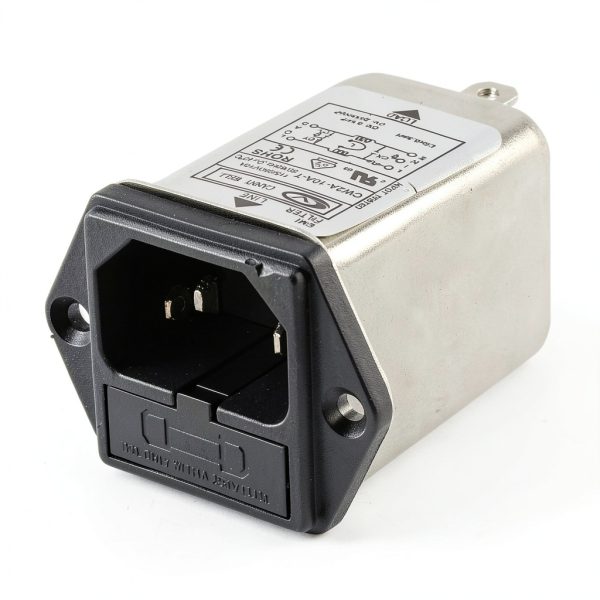 Uxcell AC Power Line EMI Filter CW2A-10A-T Silver Tone 10A 115/250V-0